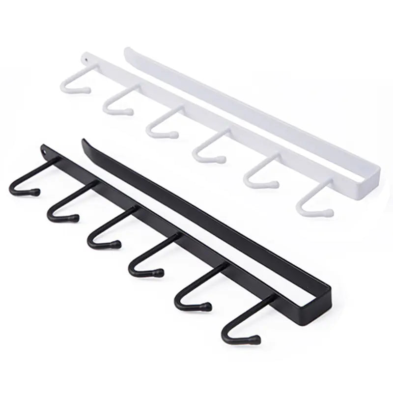 Multi-Hook Under-Shelf Organizer Rack