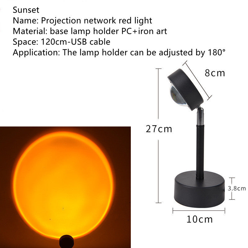 Aesthetic Sunset Projection Lamp – Cozy Room Glow Light
