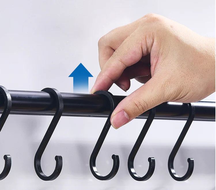 Wall-Mounted Multi-Hook Organizer