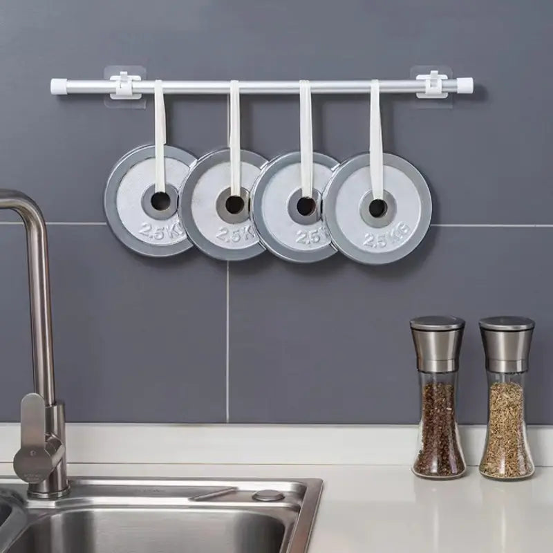 Minimalist Self-Adhesive Curtain Rod Brackets (2-Pack)