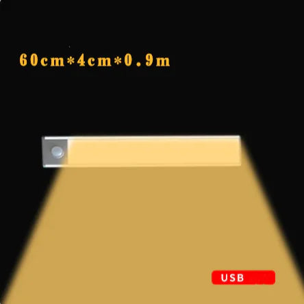 USB-Rechargeable Motion Sensor LED Light for Closets, Hallways & Cabinets
