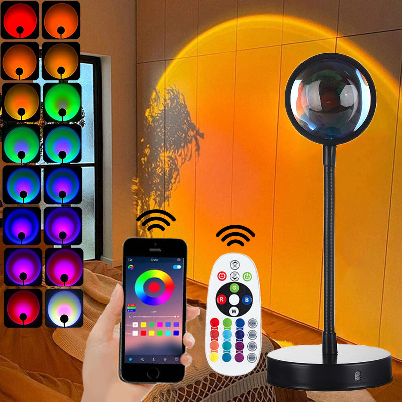 Aesthetic Sunset Projection Lamp – Cozy Room Glow Light | RGB Mood Lighting
