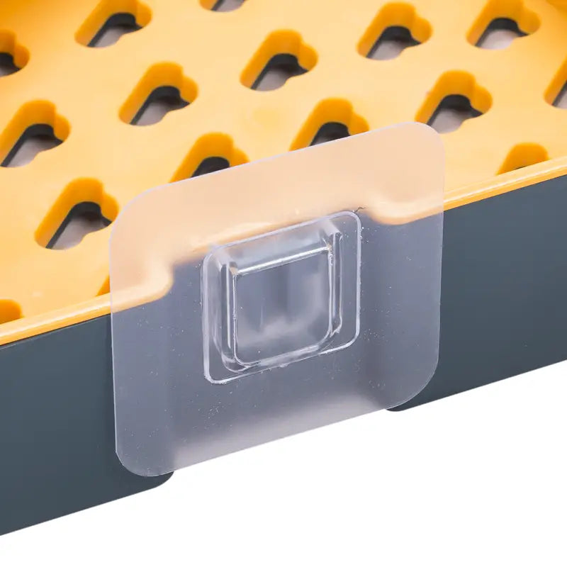 Corner Adhesive Storage Shelf with Hooks