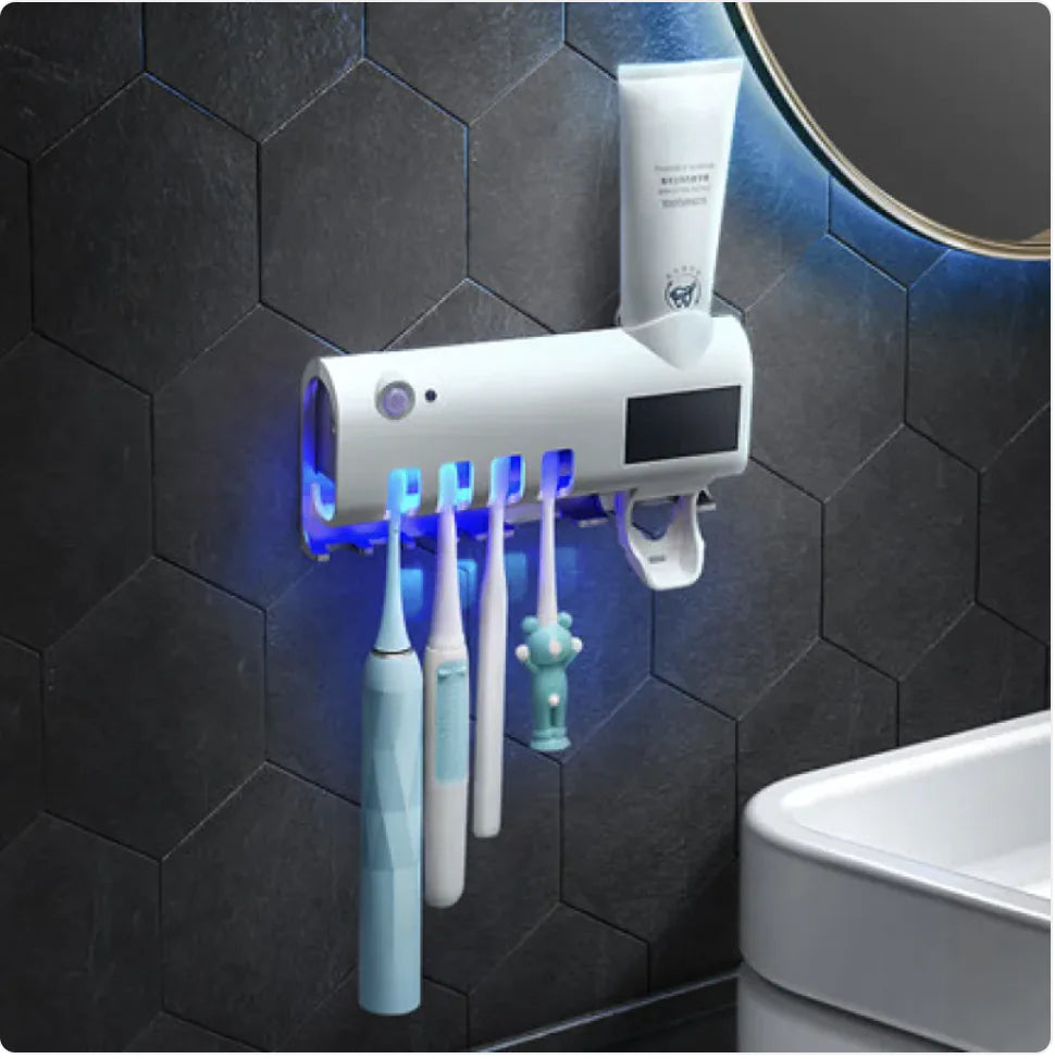 UV Toothbrush Sterilizer & Wall-Mounted Holder