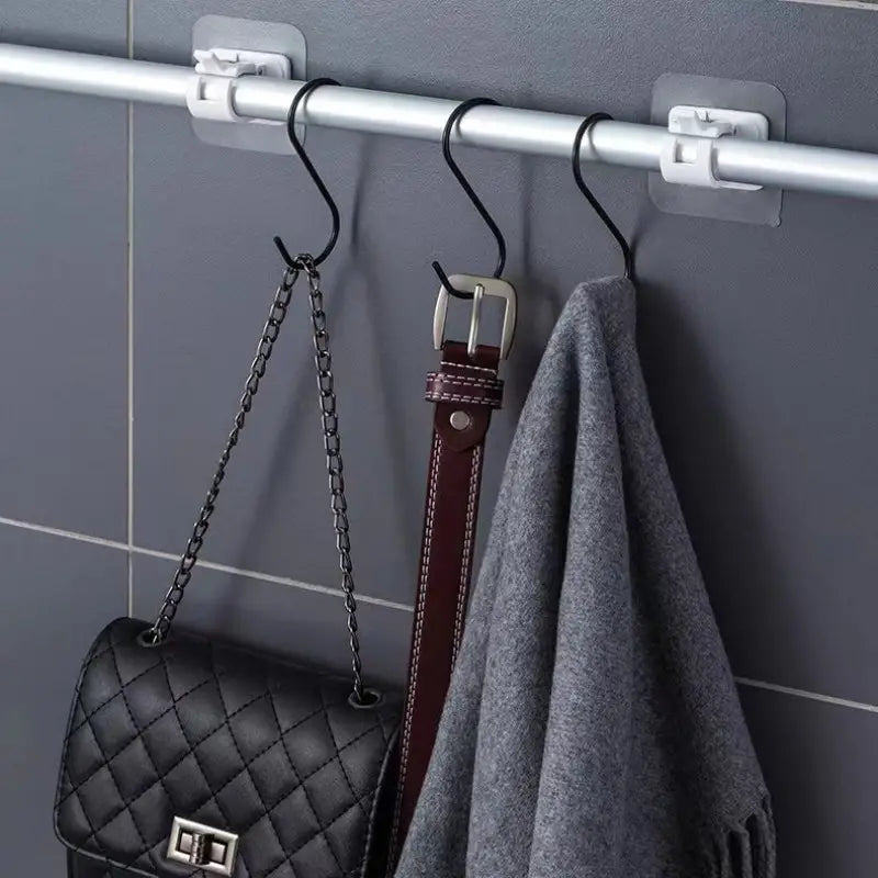 Minimalist Self-Adhesive Curtain Rod Brackets (2-Pack)