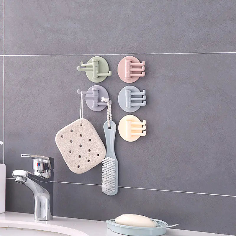 Adhesive Multi-Purpose Wall Hook Organizer