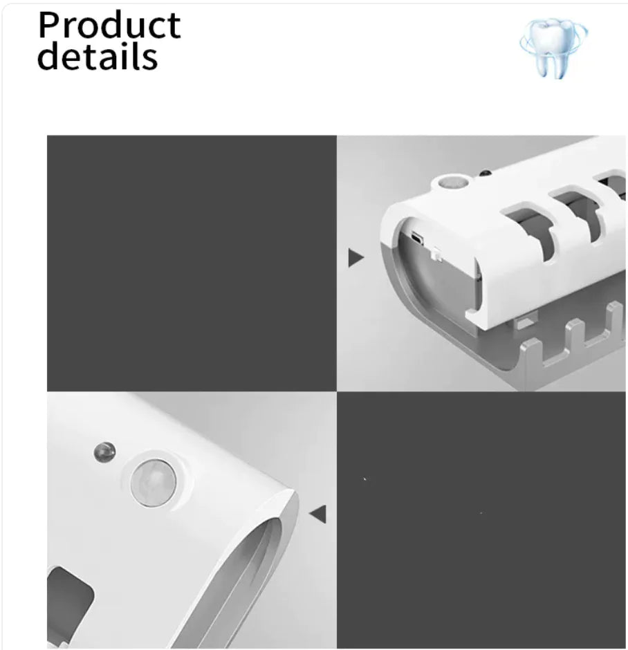 UV Toothbrush Sterilizer & Wall-Mounted Holder